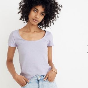 Madewell lava see fitted scoop neck tee NWT